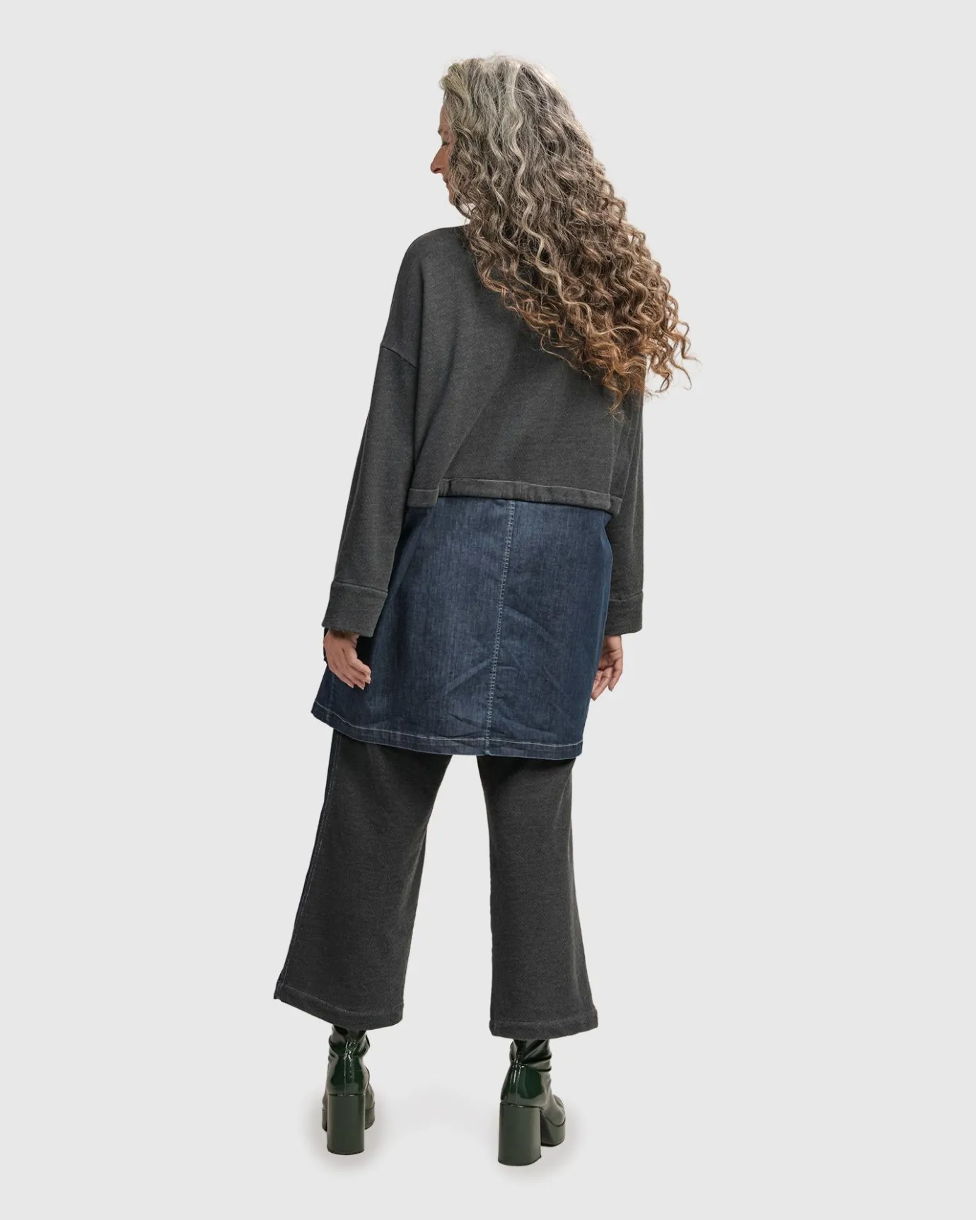 Women Alembika Jackets<Urban Strut Boxy Coat, Denim