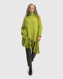 Women Alembika Plus<Urban Turtleneck Tunic Top, Lime