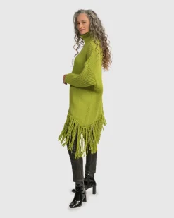 Women Alembika Plus<Urban Turtleneck Tunic Top, Lime