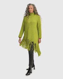 Women Alembika Plus<Urban Turtleneck Tunic Top, Lime