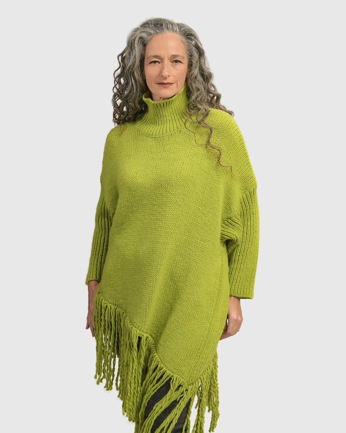 Women Alembika Plus<Urban Turtleneck Tunic Top, Lime
