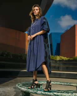 Women Alembika Plus<Urban Vista Caftan Dress, Navy