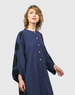 Women Alembika Dresses<Urban Vista Caftan Dress, Navy