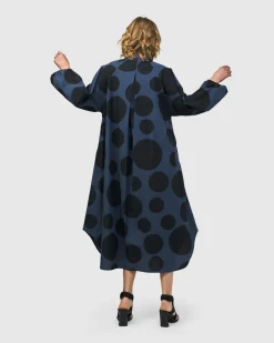 Women Alembika Dresses<Urban Vista Caftan Dress, Navy