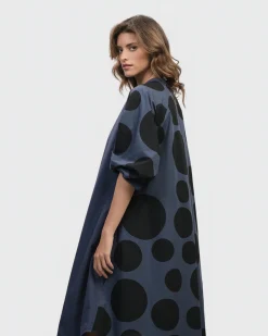 Women Alembika Dresses<Urban Vista Caftan Dress, Navy