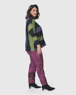 Women Alembika Plus<Urban Wine Bar Turtleneck Top, Stripes