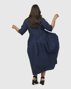 Women Alembika Plus<Urban Wonder Relaxed Gown, Navy