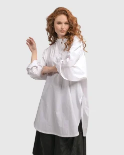 Women Alembika Tops & Tunics<Urban Zen Tunic Top, White