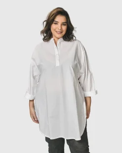 Women Alembika Tops & Tunics<Urban Zen Tunic Top, White