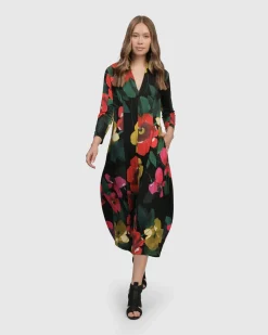 Women Alembika Dresses<Valencia Cocoon Dress, Garden