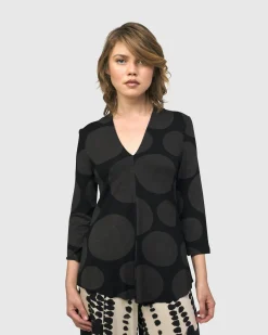 Women Alembika Plus<Voyager V-Neck Top, Brown