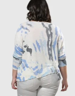 Women Alembika Sweaters & Cardigans<Watercolor Boxy Sweater, Nautical