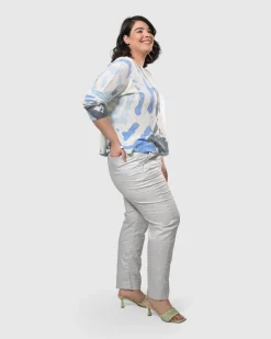 Women Alembika Sweaters & Cardigans<Watercolor Boxy Sweater, Nautical