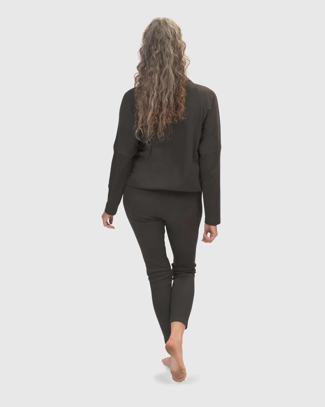 Women Alembika Tops & Tunics<Zen Drawstring Sweatshirt, Charcoal