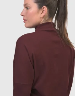 Women Alembika Tops & Tunics<Zen Drawstring Sweatshirt, Wine